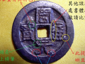 鉴赏『周元通宝』背“男女闺房双喜”花钱一枚