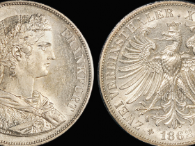 1862年德国法兰克福2Th银币
