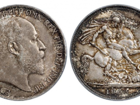 1902年英国1克朗马剑银币