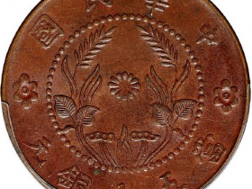 河南中华民国中花双旗当五十铜元价格