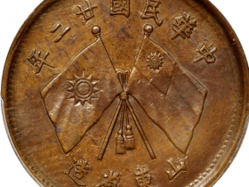 山东省造二十二年二十文铜元