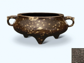 玉堂清玩洒金双耳押经炉价格