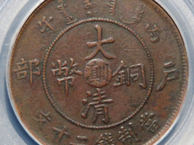 丙午户部大清铜币二十文中心川滇价值