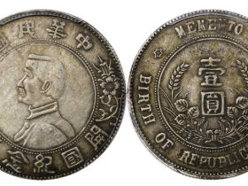 孙像开国纪念币壹圆 私版日字花