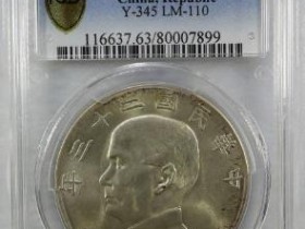 二十三年船洋壹圆一绳版名誉品¥33500