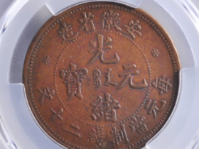 安徽光绪元宝二十文成交价: ¥33620.00